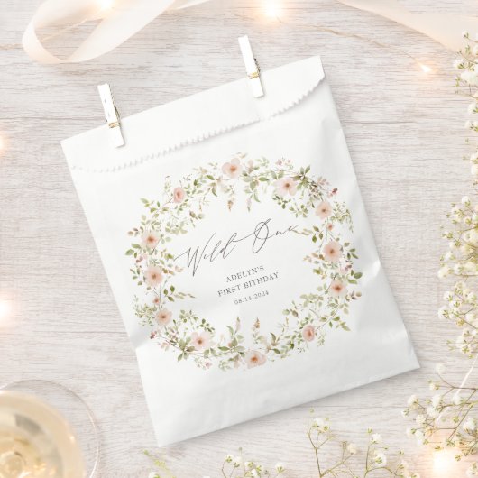 Wild Roos Kinder Eerste Verjaardagspapier Bedankzakje (Geknipt)