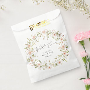 Wild Roos Kinder Eerste Verjaardagspapier Bedankzakje