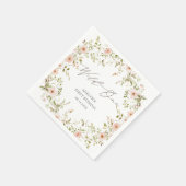 Wild Roos Kinder Eerste Verjaardagspapier Servet (Hoek)