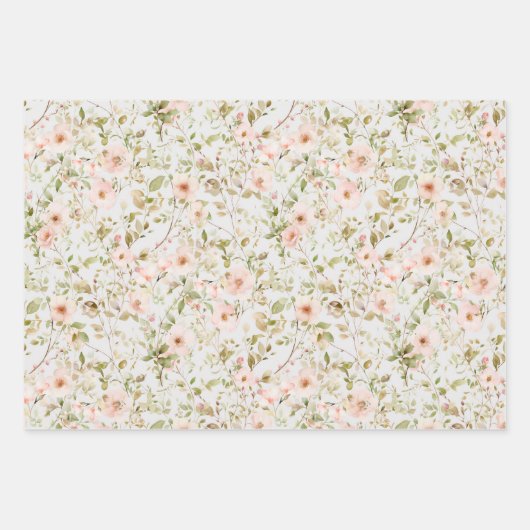 Wild Roos Kinderen Verjaardag Inpakpapier Vel (Voorkant 3)