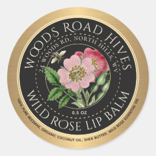 Wild Roos Lip Balm met Bee Black Gold Mini Label