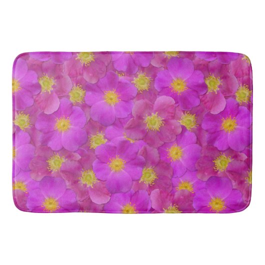 Wild Roos naadloos patroonpatroon Badmat (Voorkant)