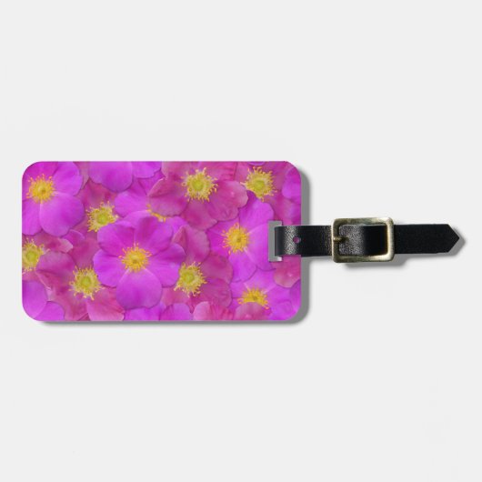 Wild Roos naadloos patroonpatroon Bagagelabel (Voorkant horizontaal)