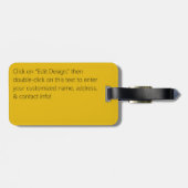 Wild Roos naadloos patroonpatroon Bagagelabel (Achterkant horizontaal)