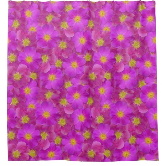 Wild Roos naadloos patroonpatroon Douchegordijn (Voorkant)