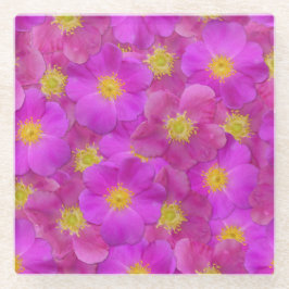 Wild Roos naadloos patroonpatroon Glazen Onderzetter