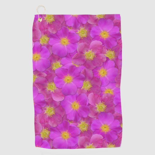 Wild Roos naadloos patroonpatroon Golfhanddoek (Voorkant)