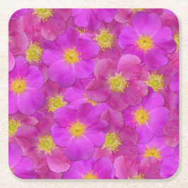 Wild Roos naadloos patroonpatroon Kartonnen Onderzetters