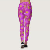 Wild Roos naadloos patroonpatroon Leggings (Achterkant)