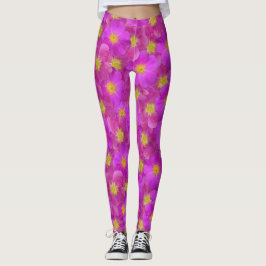 Wild Roos naadloos patroonpatroon Leggings