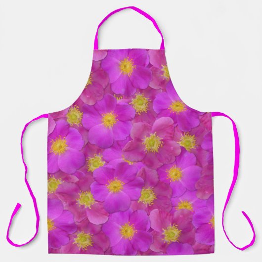 Wild Roos naadloos patroonpatroon Schort (Voorkant)