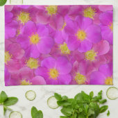 Wild Roos naadloos patroonpatroon Theedoek (Gevouwen)