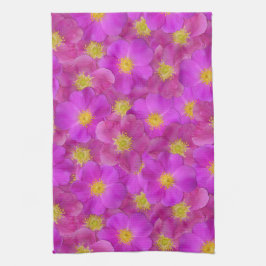 Wild Roos naadloos patroonpatroon Theedoek