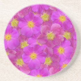 Wild Roos naadloos patroonpatroon Zandsteen Onderzetter