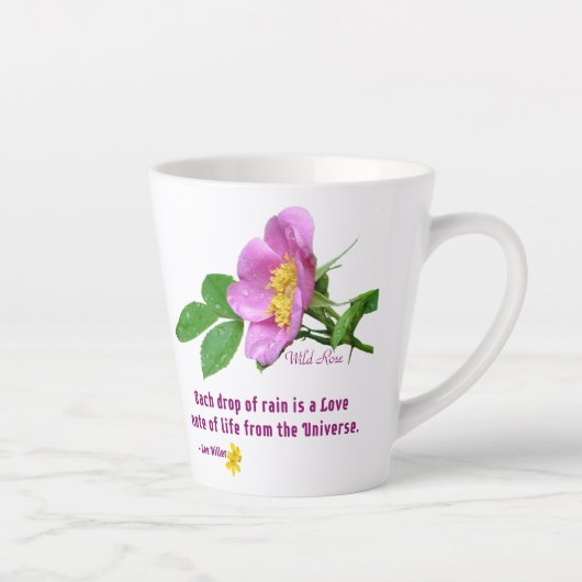 Wild Roos Wildflower Rain Quote Latte Mok (Rechts)