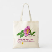 Wild Roos Wildflower Rain Quote Tote Bag (Achterkant)