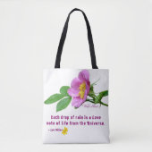Wild Roos Wildflower Rain Quote Tote Bag (Voorkant)