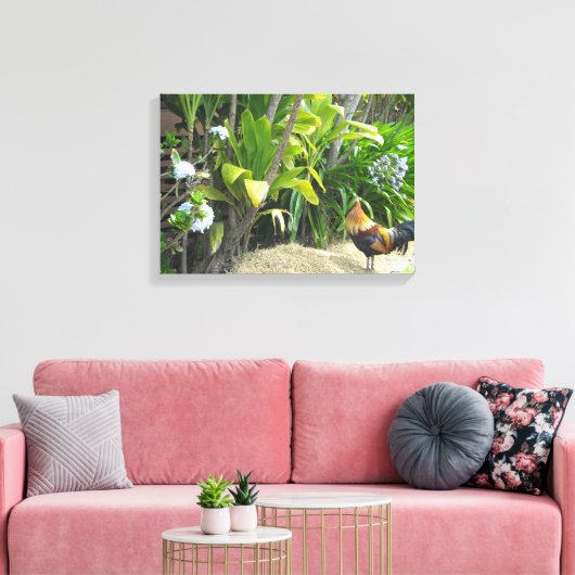 Wild Rooster Canvas Afdruk (Insitu (Woonkamer))