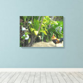 Wild Rooster Canvas Afdruk (Insitu (Houten vloer))