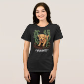 Wild Roots – Spooky Golden Retriever Garden Design Tri-Blend Shirt (Voorkant volledig)