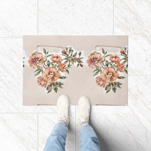 Wild Rose Blooms Deurmat (Binnen)