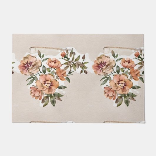 Wild Rose Blooms Deurmat (Voorkant)