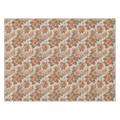 Wild Rose Blooms In Earthy Shades Of Terracotta Tafelkleed (Voorkant (Horizontaal))