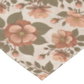 Wild Rose Blooms In Earthy Shades Of Terracotta Tafelkleed (Gekanteld)