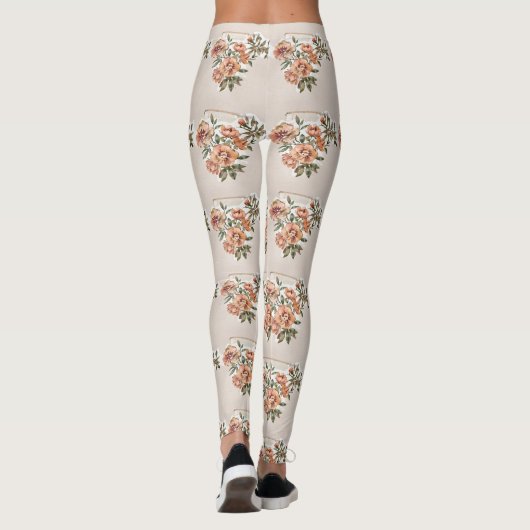 Wild Rose Blooms Leggings (Achterkant)