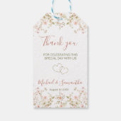 Wild Rose Country Bruiloft Cadeaulabel (Achterkant)