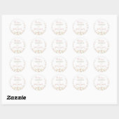 Wild Rose Country Bruiloft Ronde Sticker (Vel)