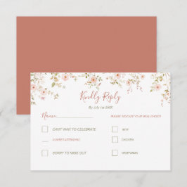 Wild Rose Country Bruiloft RSVP Kaartje