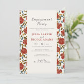 Wild Rose Florale Tuin Feest Verlovingsfeest Kaart (Staand voorkant)