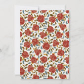 Wild Rose Florale Tuin Feest Verlovingsfeest Kaart (Achterkant)