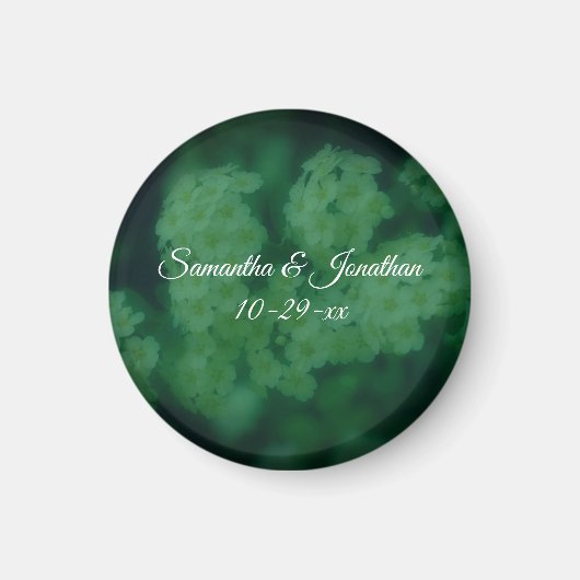 Wild Rose Flowers Personalized Wedding  Magneet (Voorkant)