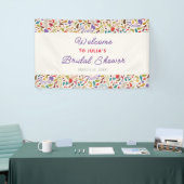 Wild Rose Woods Exotische Bloementuin Trouwen Spandoek (Beurs)