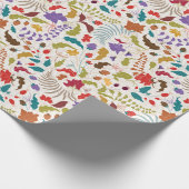 Wild Rose Woods Exotische Bloementuin Trouwlocatie Cadeaupapier (Hoek)