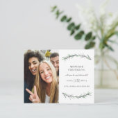 Wild Rosemary Botanical Wil je mijn bruidsmeisje z Uitnodiging Briefkaart (Staand voorkant)