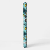 Wild roses and butterflies /pink/pale green/yellow iPhone hoesje (Linkerkant)