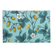 Wild roses and butterflies /pink/pale green/yellow kussensloop (Achterkant-Rechts)