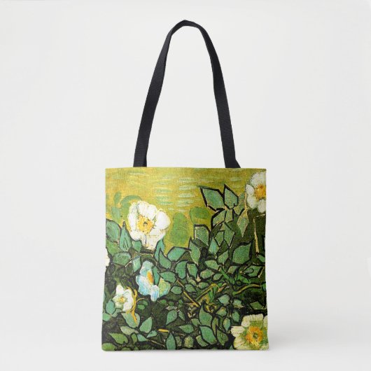 Wild Roses, famous painting by Van Gogh Tote Bag (Voorkant)