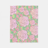 Wild Roses Fleece Deken (Voorkant)