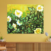 Wild Roses, popular painting by Vincent van Gogh Canvas Afdruk (Insitu (Woonkamer))