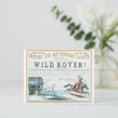 Wild Rover Clipper Zeilschip Briefkaart (Staand voorkant)