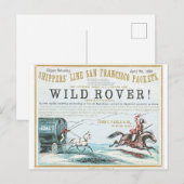 Wild Rover Clipper Zeilschip Briefkaart (Voorkant / Achterkant)