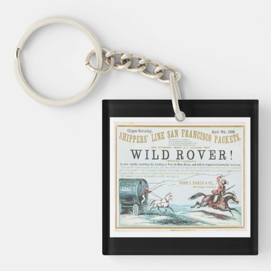 Wild Rover Clipper Zeilschip Sleutelhanger (voorkant)