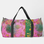 Wild Roze Groen Damask Grunge - Duffel Bag Plunjezak (Voorkant)