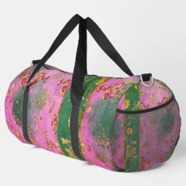 Wild Roze Groen Damask Grunge - Duffel Bag Plunjezak