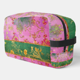 Wild Roze Groene Grunge Damask - Toilettas Toilettasje