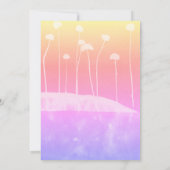 Wild Roze Kleurrijke Unieke Huwelijksuitnodiging Kaart (Achterkant)